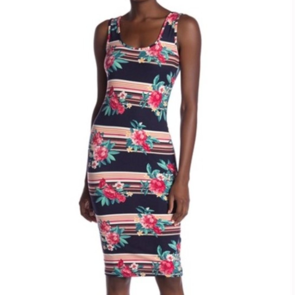 Planet Gold Floral Tank Dress